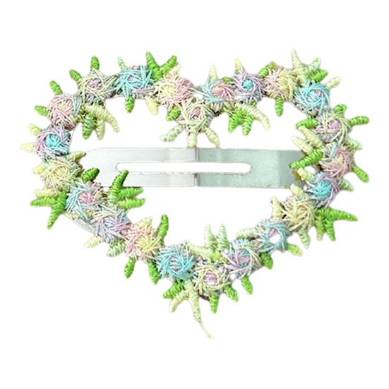 

Заколка для волос Вязаный Розовый Цветок Декор Звезда Сердце Дизайн Надежный Нескользящий Зажим Для Челки Боковые Волосы Заколка Вечеринка Аксессуары Для Волос D