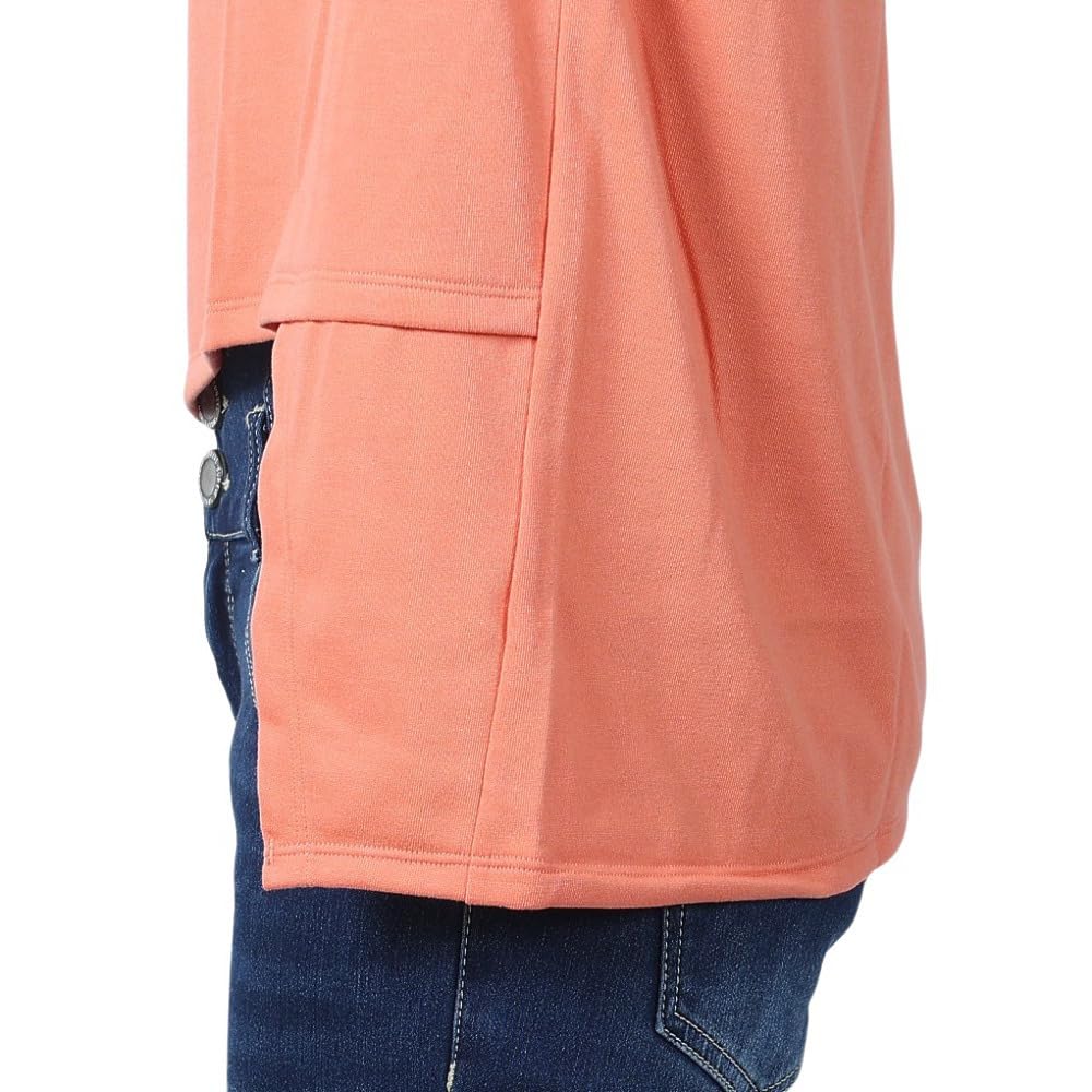 Danskin Asymmetric Big Tee In Orange Coral Women's T-Shirt