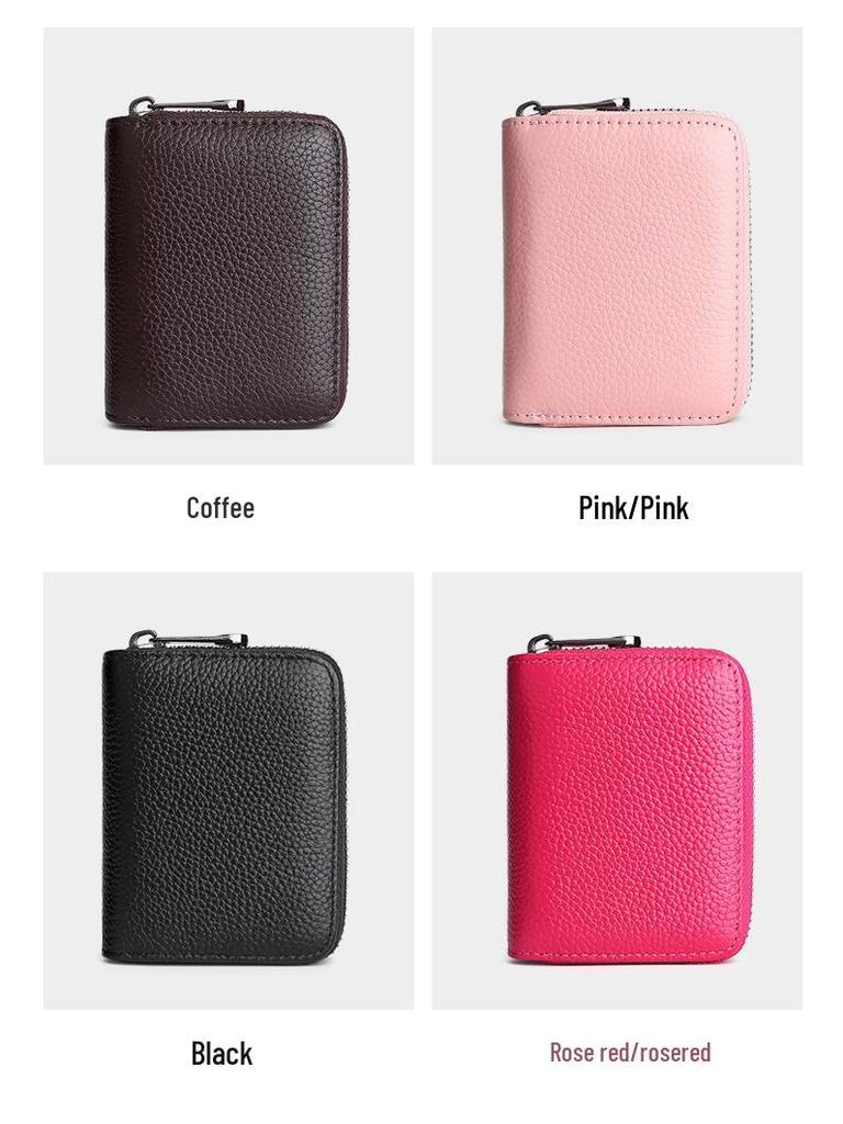 Genuine Leather Multi-Card Holder for Men & Women with Customizable Slots