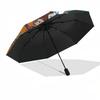 1pc My Hero Academia Izuku Midoriya & Katsuki Bakugo Automatic Folding Umbrella, Portable 3-Fold Design with 8-Bone Iron Frame, Outdoor for Fans, Trav