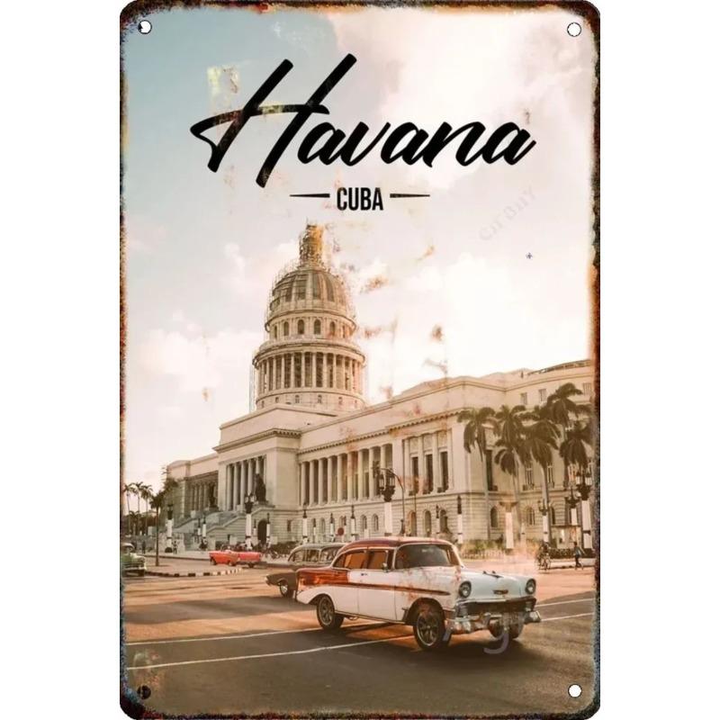 Metallschild New York Cityscape, Wandkunst zum Thema Reisen 20x30cm