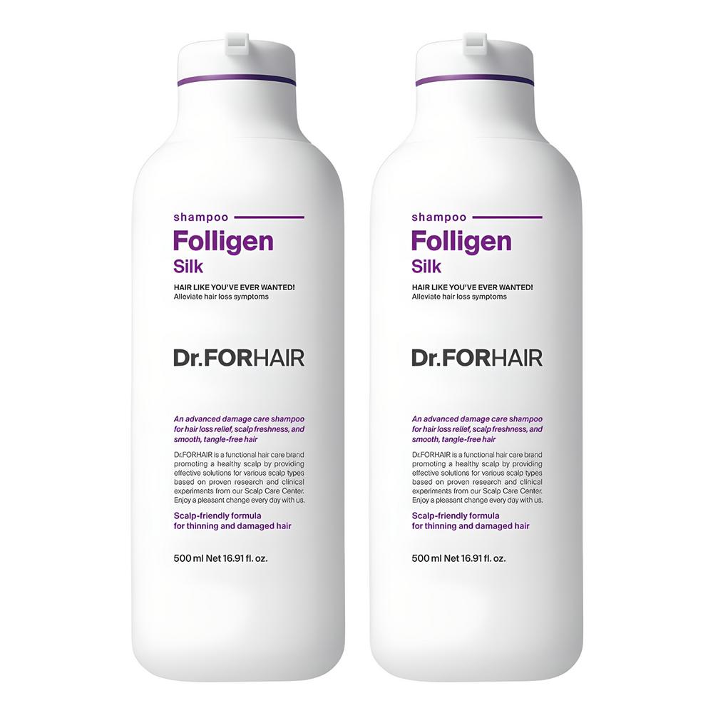 DR. Für Haare Polygen Seide Shampoo für geschädigtes Haar Blumenduft 500ml 2 Stück