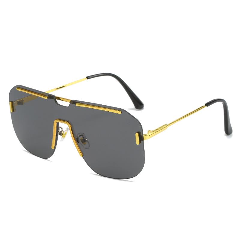 Trendy Metal Rivet Frameless Sunglasses for Men & Women