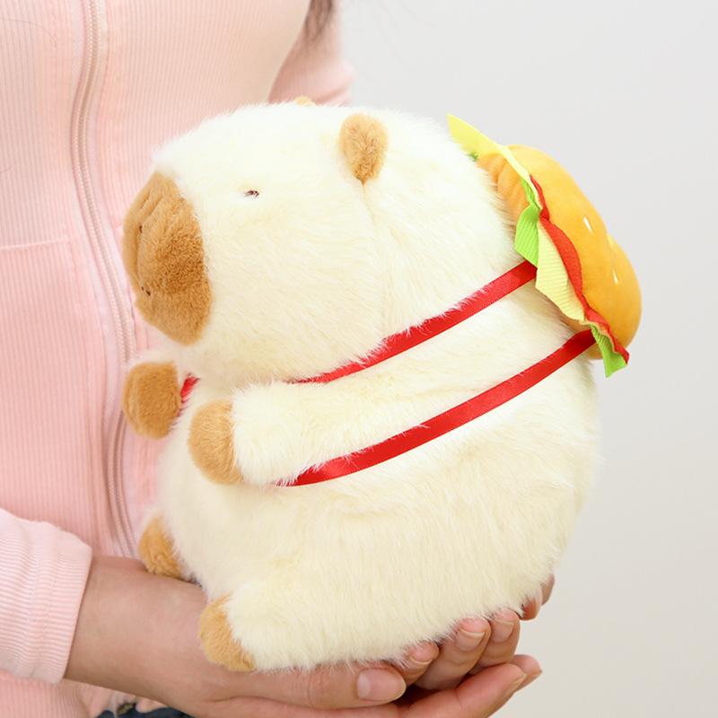 

Capybara Fries Burger Backpack Detachable Stuffed Toy Children Birthday Gift Burger,20cm/7.87in