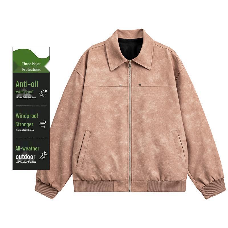 Versatile American Retro Unisex Baseball Jacket - Trendy 2025 Design S розовый