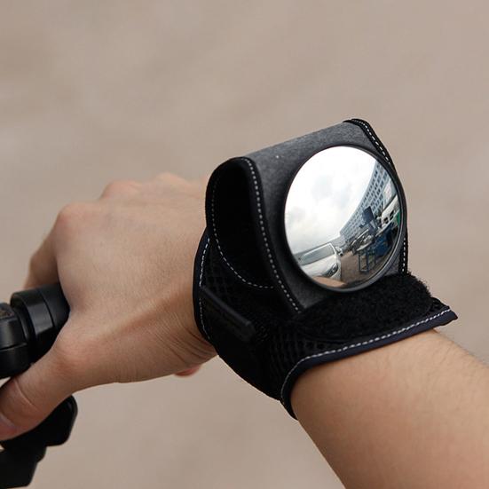 Specchietto Retrovisore da Polso per Bicicletta Leggero Regolabile Indossabile Sicurezza Ciclismo Specchietto Retrovisore per Bici da Strada e Mountain Bike Supporto da Polso Accessori per Bici