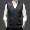 Single Breasted Pullover Autumn Sleeveless Vests Men Work Sweater Knitted Male Waistcoat Jumper Pullovers Roupas Masculinas