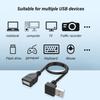 USB 2.0 Cable Male To Female Connection Extension Cord 90 Degree Angled Cord for Laptops Keyboards and USB Flash Drives