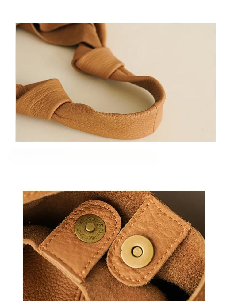 Johnature Genuine Leather Women's Bag High-end Handbag Commuting Tote Bag Soft Cowhide Large Capacity Shoulder Bags