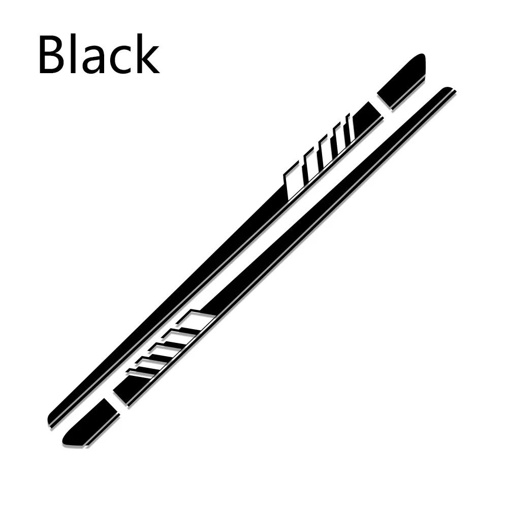 2Pcs Car Sticker Racing Side Door Stripe Body Decal for Mercedes Benz CLA Class CLA45 CLA250 CLA200 CLA180 AMG W117 C117 X117 Glossy Black