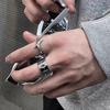 Fashion Vintage Silver Color Cross Star Rings for Women Men Punk Gothic Unisex Rings Festivals Party Jewelry Daily Accessories