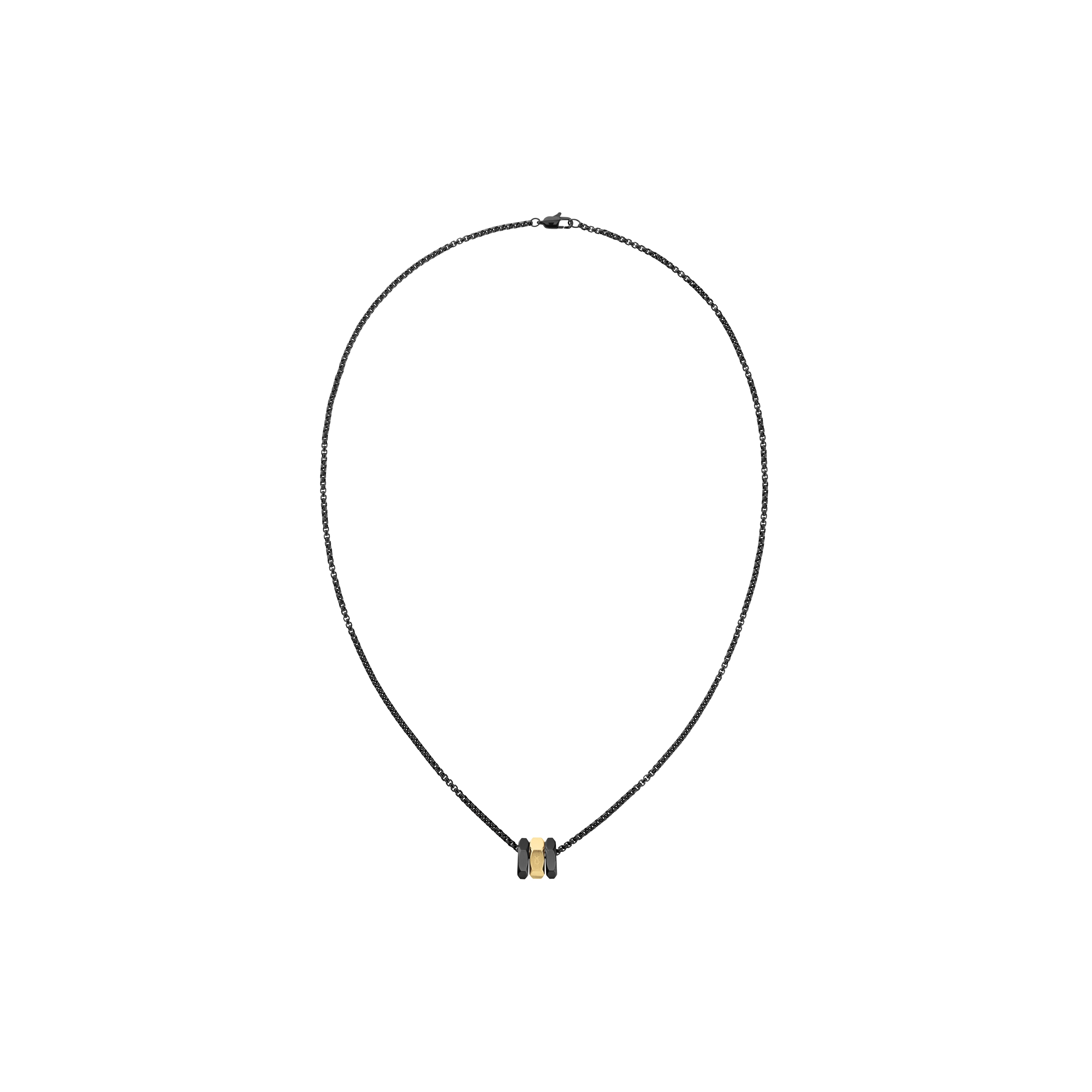 

Calvin Klein Geometric Era Nut Shaped Versatile Stainless Steel Necklace Unisex necklace 35000259 Regular Box,Silver