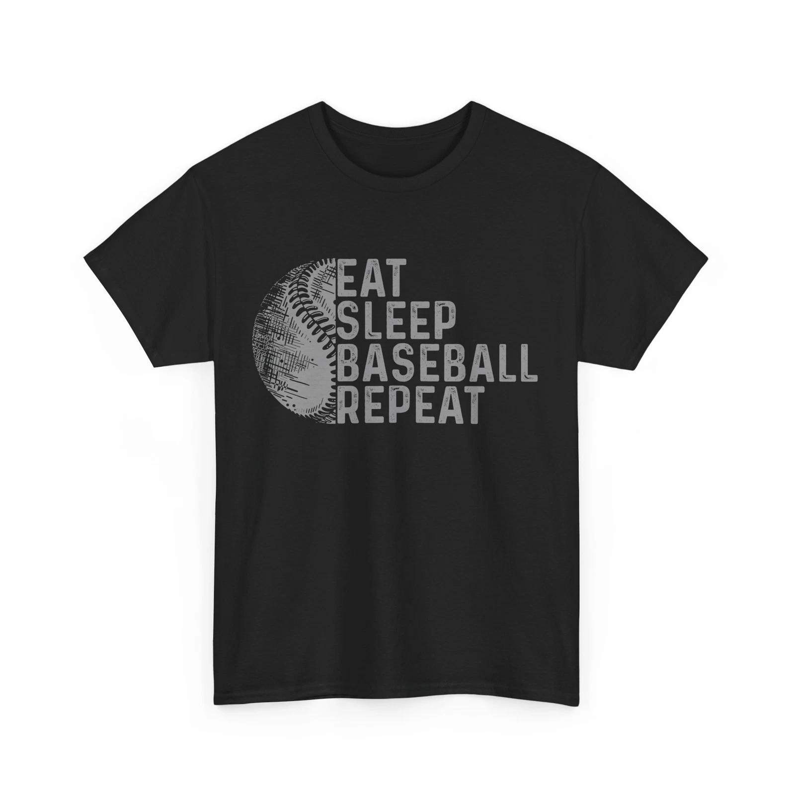 Baseball Shirt, Eat Sleep Baseball Repeat Shirt, Baseball Sport Shirt S