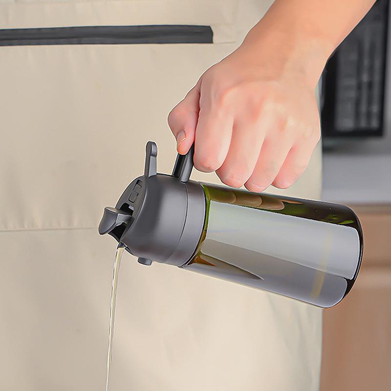 2-In-1 Dark Glass Oil Sprayer Olive Oil Dispenser Black Lightproof Oil Sprayer For Cooking Salads And Barbecues Barbecue Tools