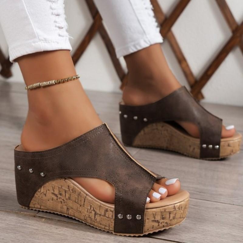 Women Summer Soft Women Shoe Slides Women's Sandals Wedge Shoes Woman Platform Heels Slippers Women Footwear
