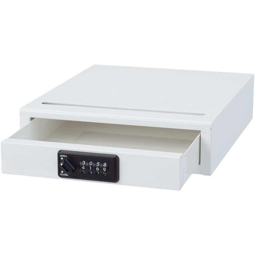 Nakabayashi Security Desktop Case with Combination Lock, A4 Size, Vertical, White, 92656