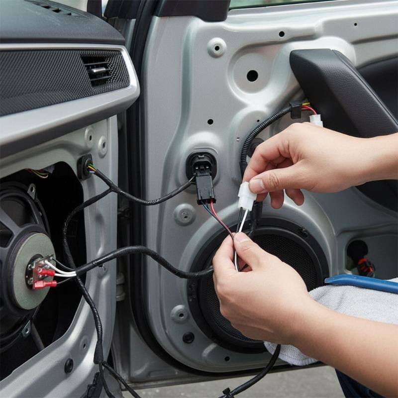 High Temperature Resistant Speaker Connector Plugs & Play Installation Upgrades Double Set No Cutting Required for Vehicle