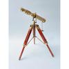 Victorian Nautical 10" Brass Antique Working Telescope With Wooden Tripod Stand - Marine Spyglass Telescope