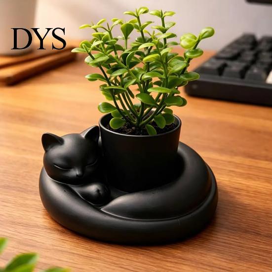 Art Collectible Planter 3D Printed Succulents Planter, Creative Mini Flower Pot with Artistic Sculptural Design, Tabletop Decorative Small Desk Decor