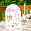 Clear Table Place Cards Arch Wedding Numbers, 1-10 with Stands, Acrylic Settings Signs for Receptions, Parties, Anniversaries, Events Banquet Displays