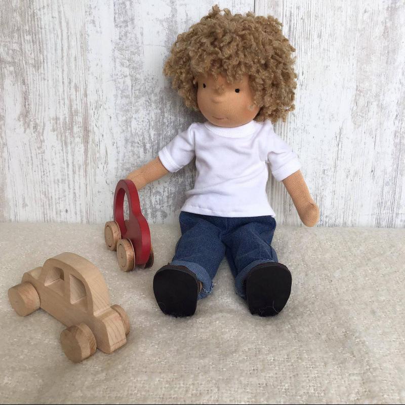 Waldorf Handmade Finished Doll Boy with Clothes Cute Mini Knitted Sweater Children's Toy Gift