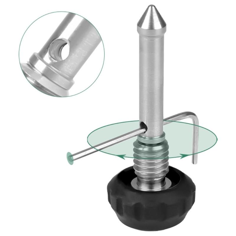 Stainless Steel Tripod Feet Pad With Slip Proof Foot Pad For 3/8Inch Mounting Studs On Tripods And Monopods