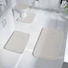 4Pcs/Set Memory Foam Bath Mat Soft Microfiber Bathroom Rugs Non-Slip Thick Toilet Mats Machine Washable Water Absorption Universal Bathroom Set