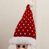 Yousheng Christmas Plush Doll Decoration Stuffed Standing Snowman/Santa Claus/Elk Figurine with Retractable Long Leg for Holiday Winter Home Table