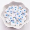 60PCS Resin 12mm 3D Colorful Flower Flatback Stone Rhinestone