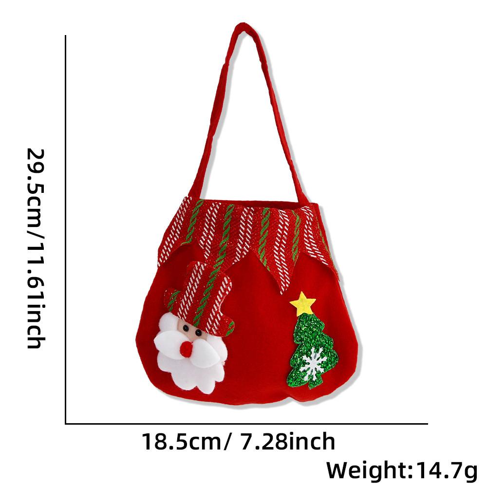 Festive Christmas Fabric Tote Bags With Adorable Santa Snowman And Styles Reindeer