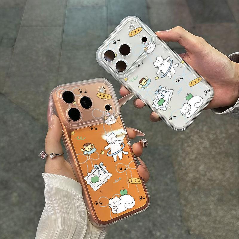 

Eye-catching Cartoon Apple 17 Pro Max Phone Case: Drop-Proof Soft Cover with Integrated Camera Button iPhone 15 Pro Max