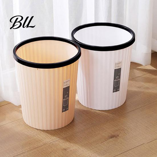 Portable Trash Bin 2PCS Garbage Can with Pressure Ring Design Waste Large Capacity Strong Load for Home Bedroom Bathroom Kitchen Durable