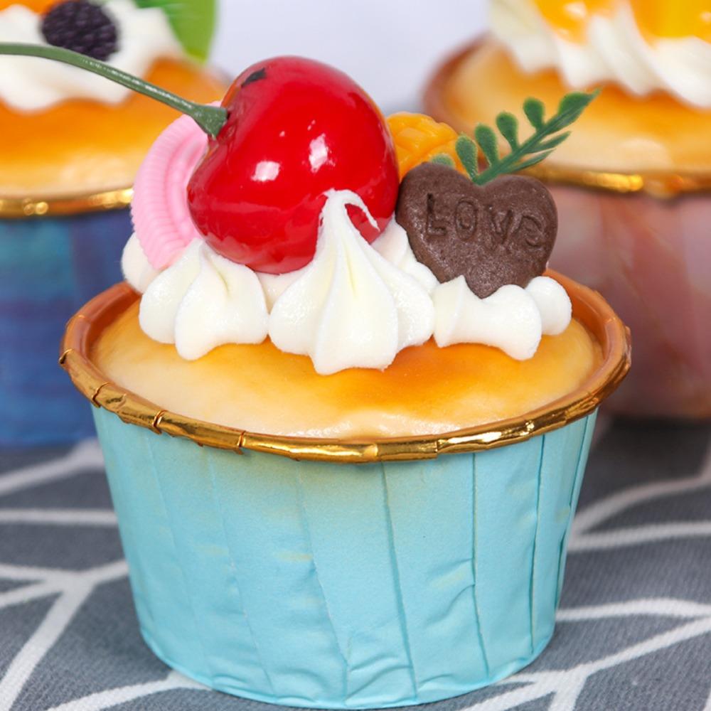 Decoration Faux Cream Cake Simulation Kitchen Artificial Fruit Cupcake Food Desserts Model