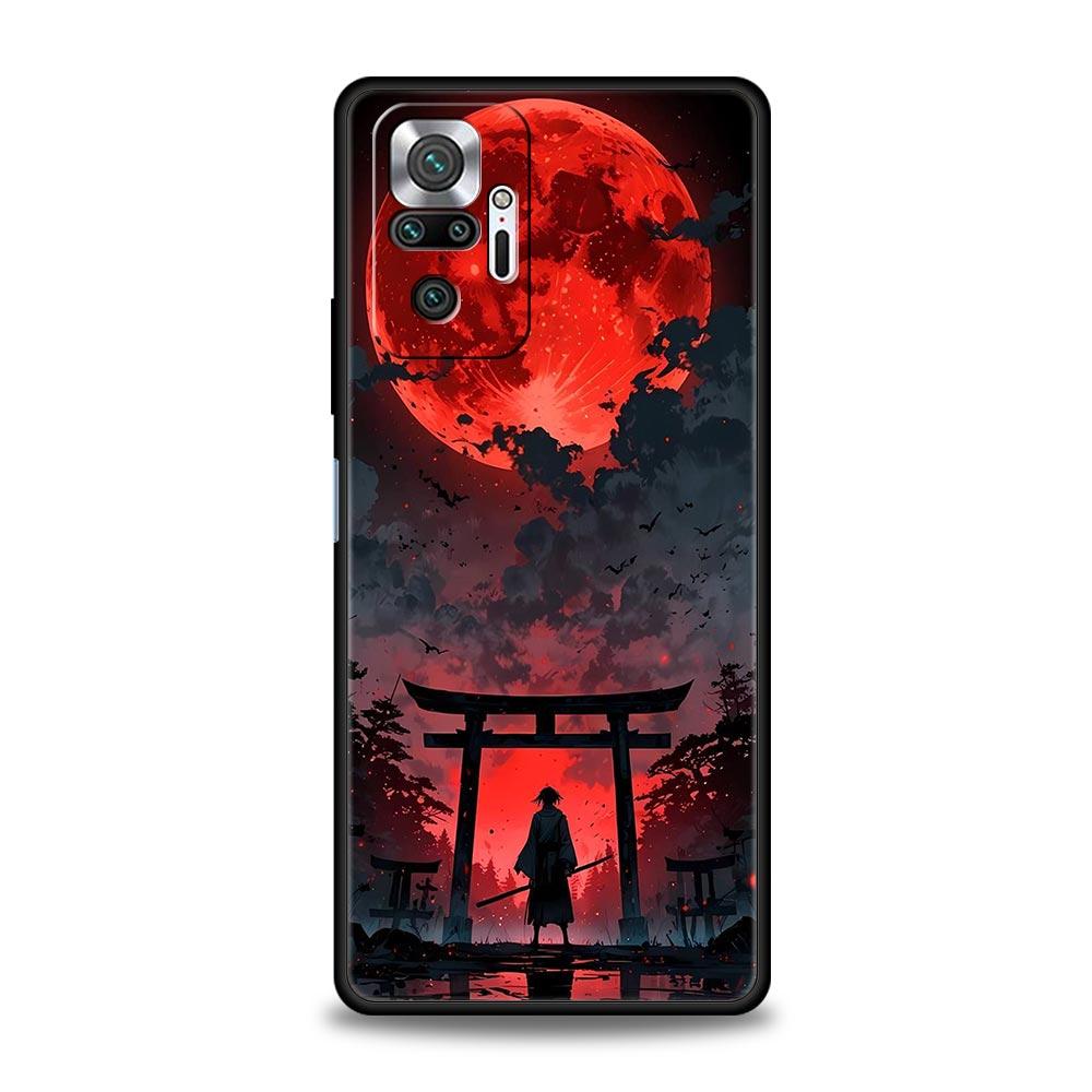 Japanese Bushido Samurai Phone Case For Xiaomi Redmi Note 14 13 5G 10 11 12 Pro Plus 4G 14C 13C 12C 10C Black Cover