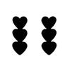 Minimalist Stainless Steel Heart & Sunflower Star Stud Earrings - "I Love You" Gesture