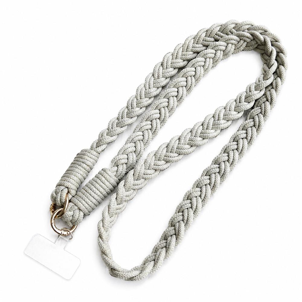 Macrame Woven Phone Lanyard Clear TPU Connector Neck Phone Strap Phone Keychain Strap for Phones