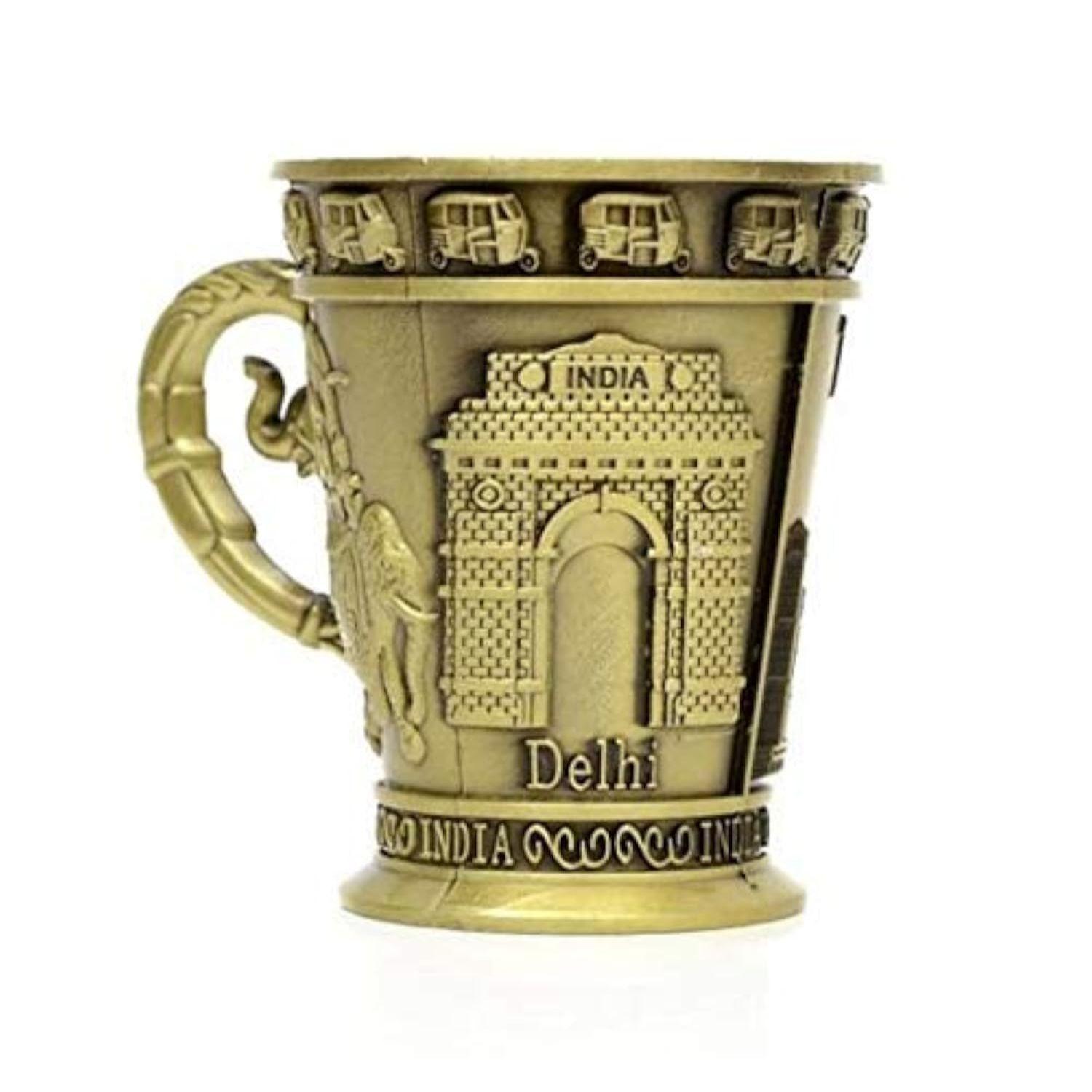 Metal Souvenir Taj Mahal India Shot Glass Cup, Perfect for Home and Travel