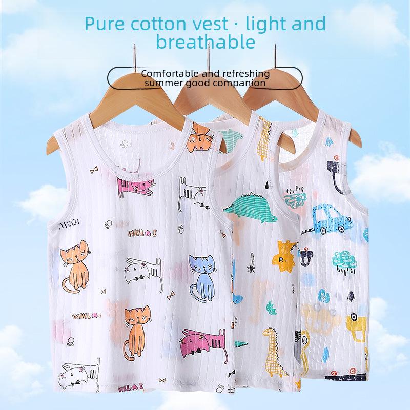 Breathable Cotton Sleeveless Vest for Boys & Girls
