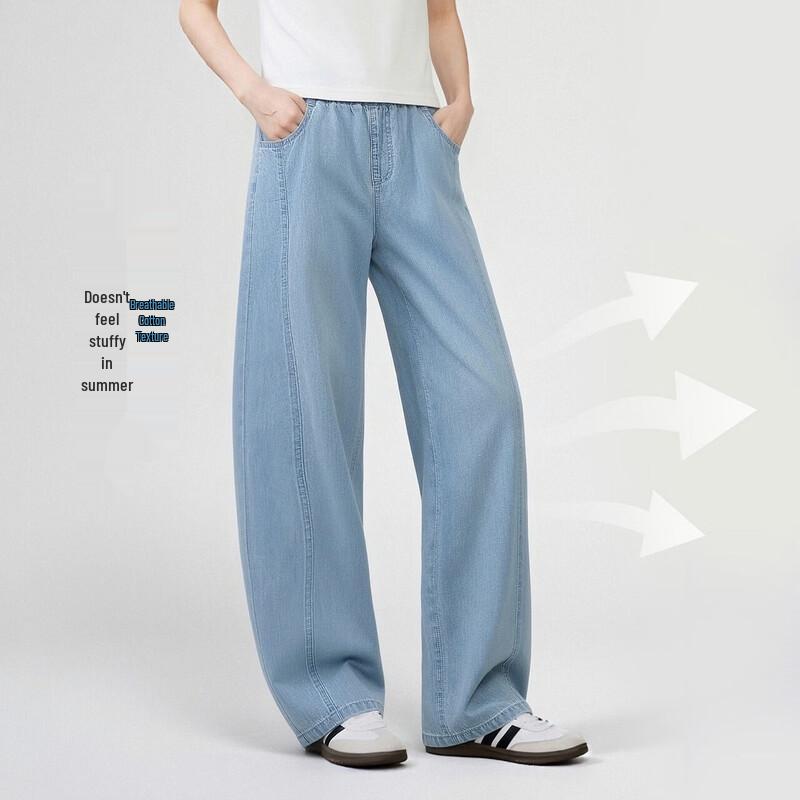Girls' Light Blue Cotton Denim Jeans