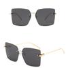 New Arrival Rimless Sunglasses For Women Metal Frame Luxury High Sense Anti Ultraviolet Fashion Cross-border Sun Glasses Outdoor Daily Eyewear