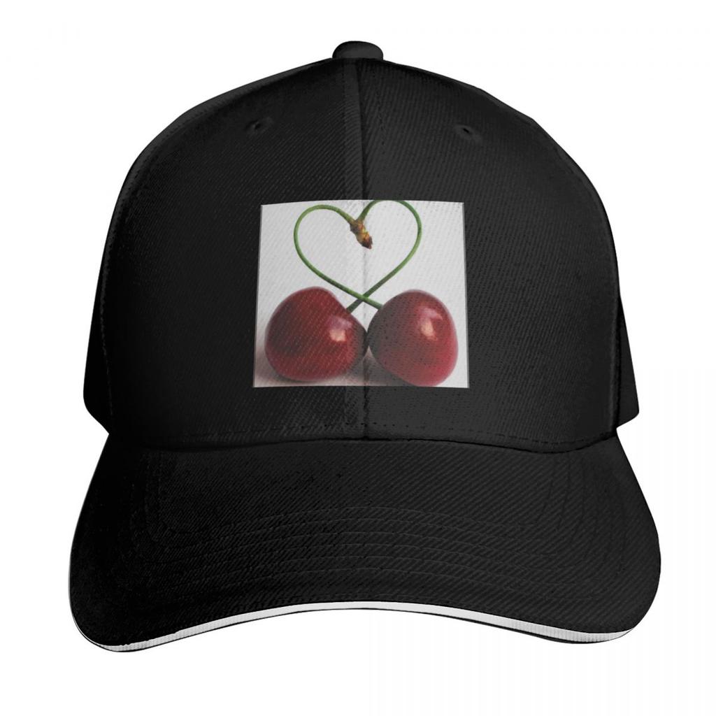 Cherry in love Baseball Cap sun hat Fishing cap Luxury Unisex Hat beach hat Unisexs Baseball Womens