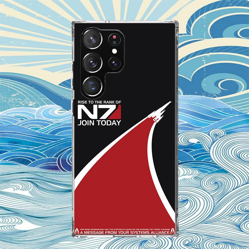 N7 Mass Effect Phone Case For Samsung Galaxy S25 S24 S23 Plus S22 Ultra S21 S20 FE S10 + S25 Edge Funda Shell Coque Galaxy S25 S