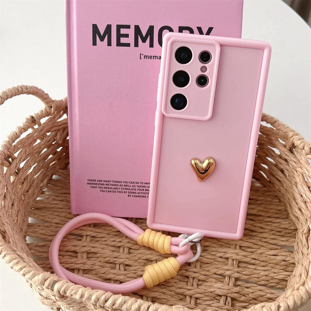 Wrist Strap Silicone Soft Phone Case for Samsung Galaxy S26 S25 Ultra S23 S22 Plus S24 S21 FE A56 A55 A36 A35 A26 A16 A15 5G