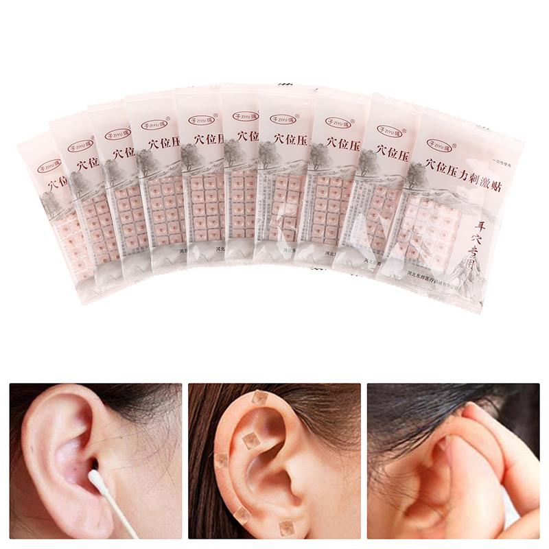 600Pcs/Set Colourful Ear Point Stickers Ear Pressure Stickers Acupuncture Magnetic Beads Ear Car Stickers Massage Ear Sticker