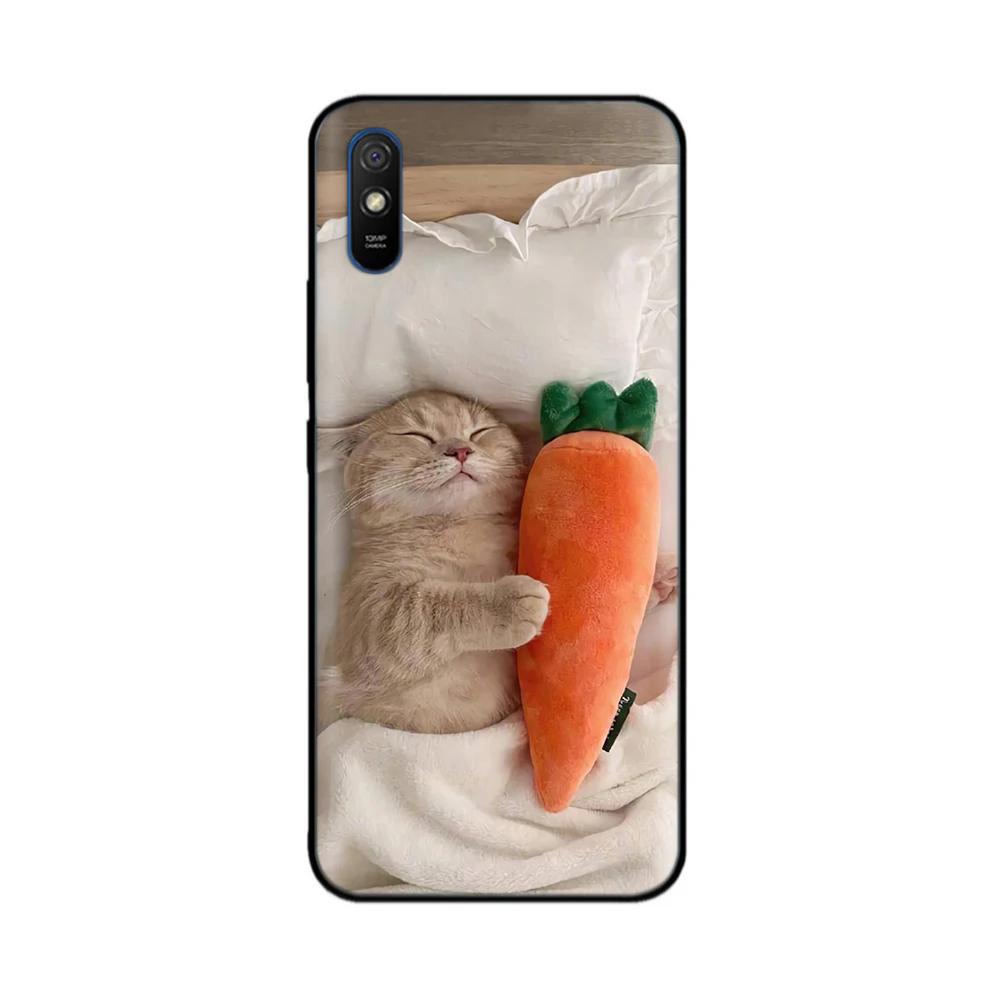 Funda de Teléfono Para Redmi 9A Funda Suave Lisa Silicona Líquida Cubierta Trasera Para Xiaomi Redmi 9A Fundas Cubiertas Para Redmi 9A 9AT Fundas Capa
