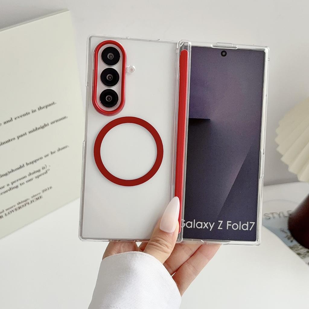Applicable To Samsung Zfold8 Mobile Phone Case Advanced Sense Fold7 New Male and Female Fold6 Central Axis Hinge Protective Magnetic Attraction