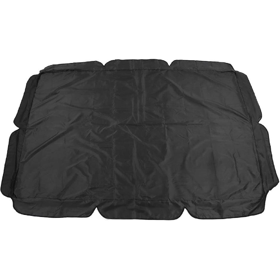 Outdoor Swing Canopy Waterproof Porch Top Cover Replacement Proof for Patio Yard Chair (Black)