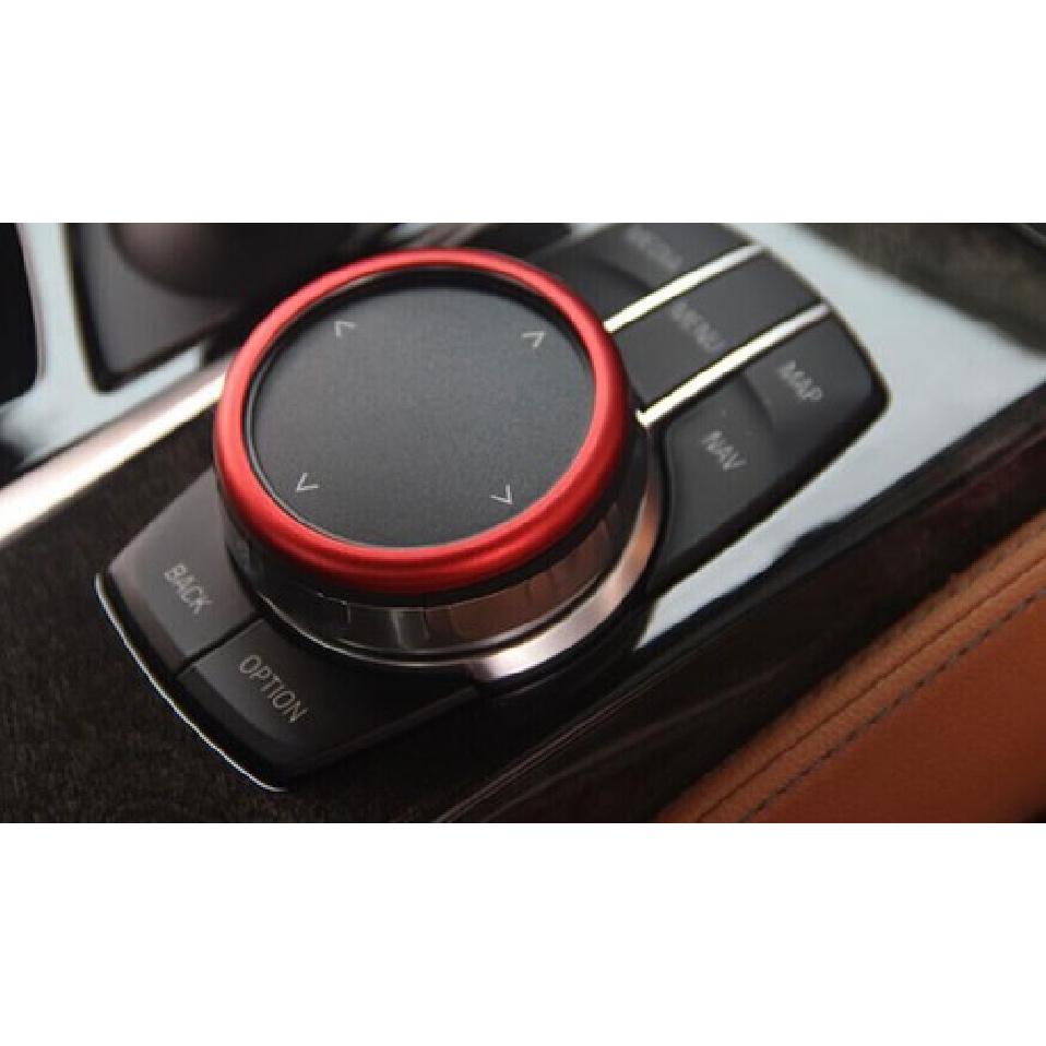 18-22 Middle Console Multimedia Button Switch Red Aluminum For BMW 5 Series G30