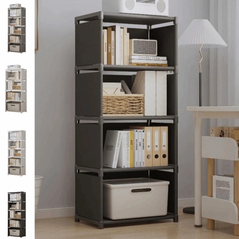 Durable Multilayer Bookshelves Cases 5/6 Tiers Cube Storage Organizer Metal Shoe Rack  Storage