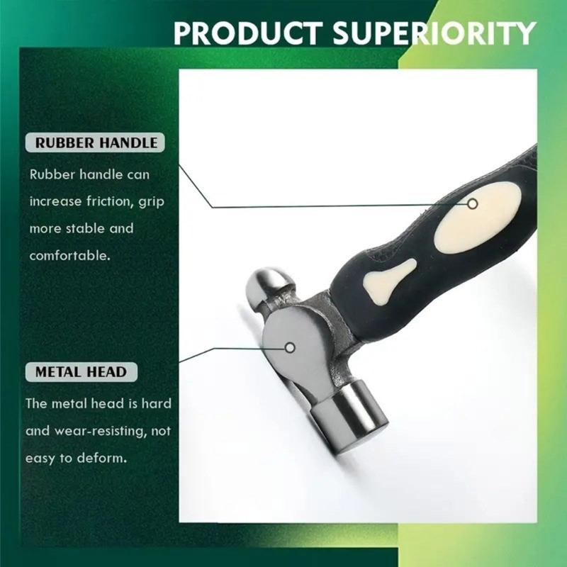 Compact Round Headed Hammer Jewelry Making Hammer DIY Tool Chasing Hammer Hammer for Woodworking and Jewelry Crafting